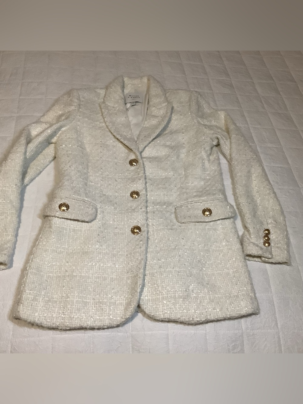 Maison d’Amelie cream Boucle- Women's Tailored blazer Jacket